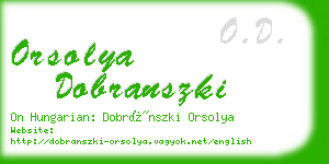 orsolya dobranszki business card